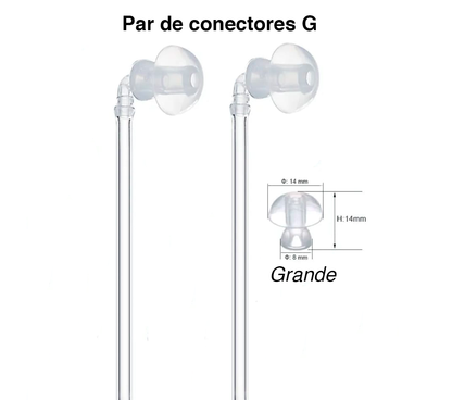 Conector De Silicone (UNIDADE) Alta Qualidade Para Substituir O Molde Ou Olivas De Aparelho Auditivo  3 tamanhos